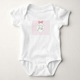 Body Para Bebê Rosa personalizado Arco de infantaria