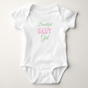 Body Para Bebê Rosa Sage Green Linda Menina