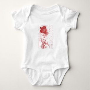 Body Para Bebê Rosa vermelha