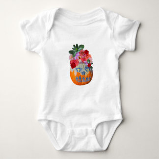 Body Para Bebê Rosabella Floral Pumpkin Gráfico