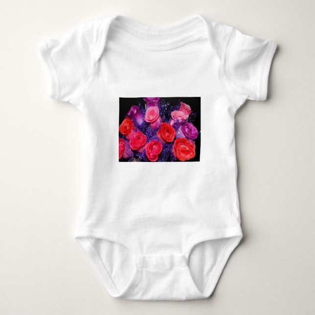 Body Para Bebê Rosas (Frente)