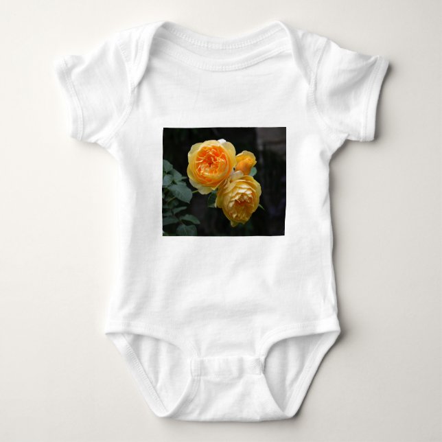 Body Para Bebê Rosas Amarelos (Frente)