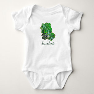 Body Para Bebê Rosette Succulents Baby Bodycase