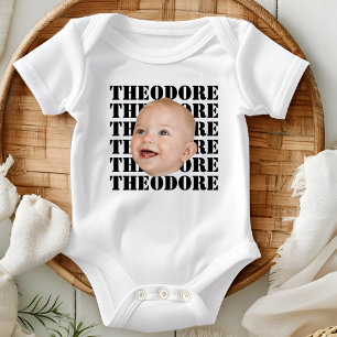 Body Para Bebê Rosto de Bebê Personalizado Grupo de Festa de Aniv