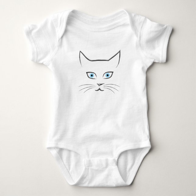 Body Para Bebê Rosto de gato (Frente)