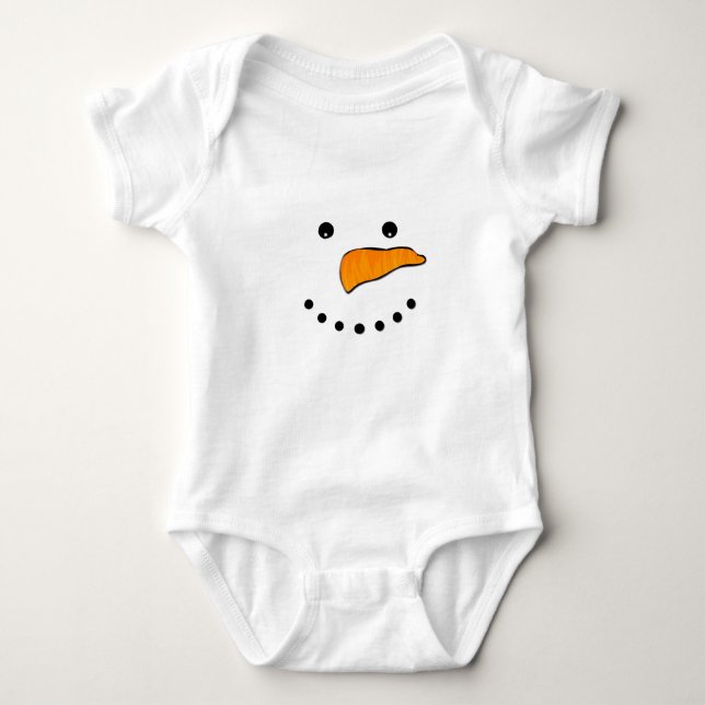 Body Para Bebê Rosto de Neve (Frente)