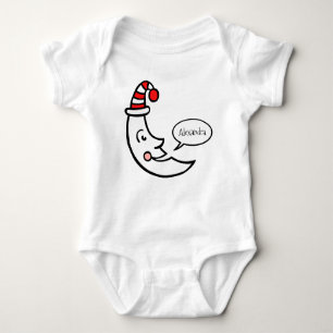 Body Para Bebê Rosto e Estrelas da Lua Personalizadas