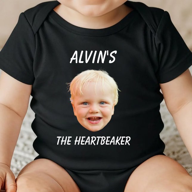 Body Para Bebê Rosto Personalizado de Bebê Menina Menino Aniversá (Criador carregado)