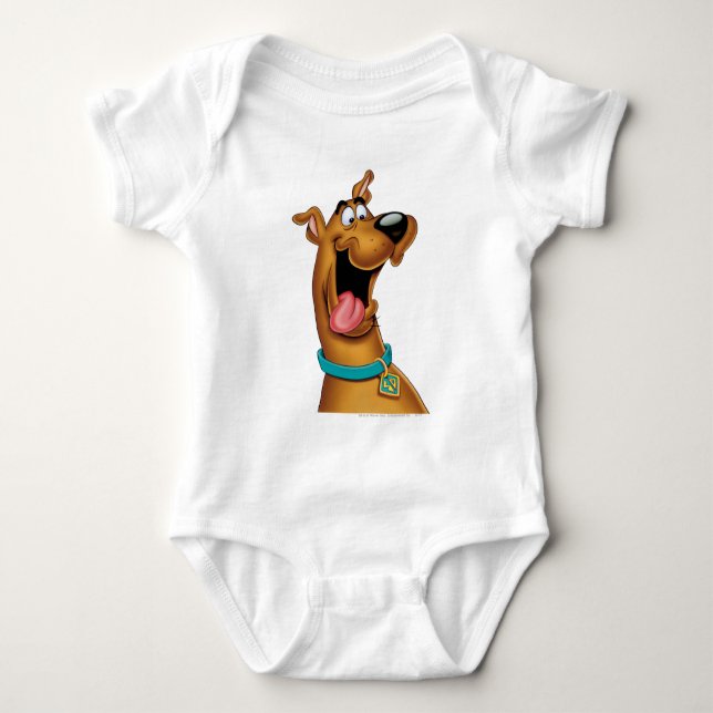 Body Para Bebê Rosto Scooby-Doo Excitado (Frente)