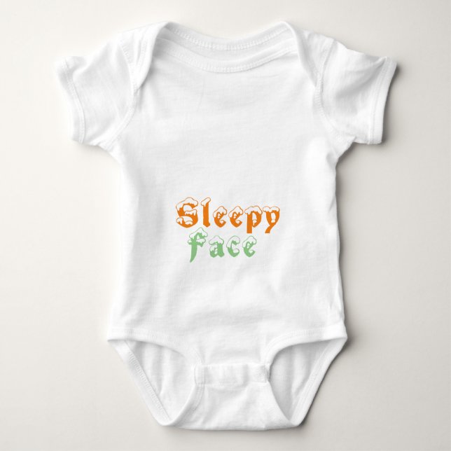 Body Para Bebê Rosto Sonolento: (Frente)