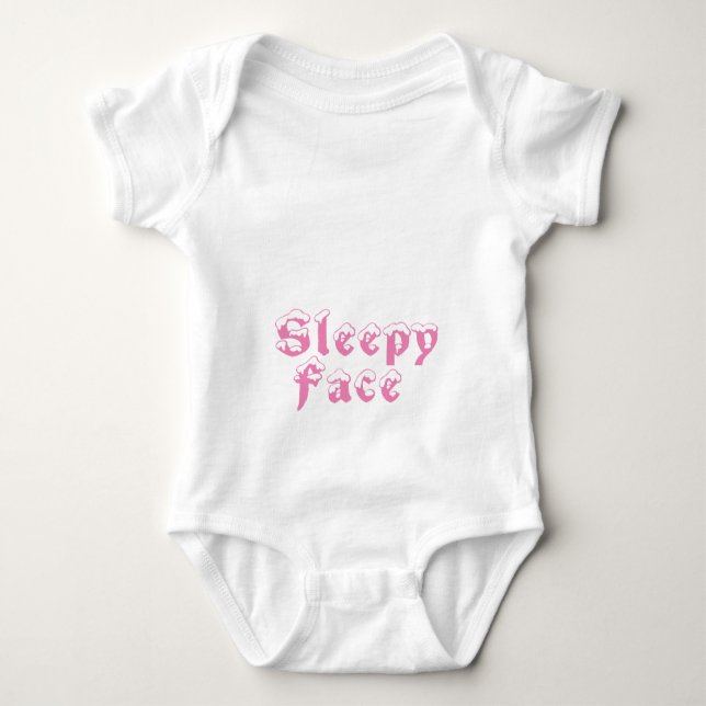 Body Para Bebê Rosto Sonolento: (Frente)