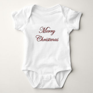 Body Para Bebê Roteiro Alegre Natal Festivo em Brilho Vermelho