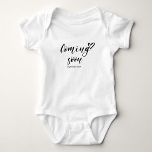 Body Para Bebê Roteiro de Bebê Chegando Em Breve Anúncio de Gravi