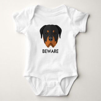 Body Para Bebê Rottweiler Beware