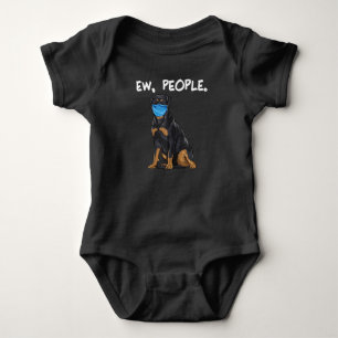 Body Para Bebê rottweiler novo cão do pessoas vestindo máscara