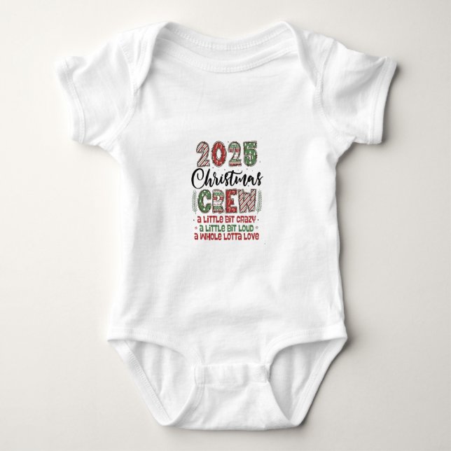 Body Para Bebê Roupa Combinada da Equipe de Natal 2025 Natal  (Frente)