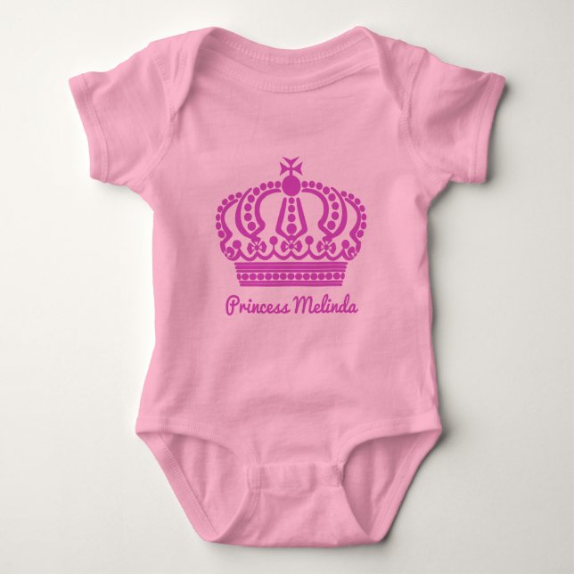 Body Para Bebê Roupa conhecida feita sob encomenda da "princesa" (Frente)