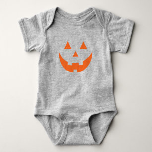 Body Para Bebê Roupa de abóbora de laranja do Halloween Jack o l