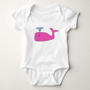 Body Para Bebê Roupa de Baleia Bebê Rosa