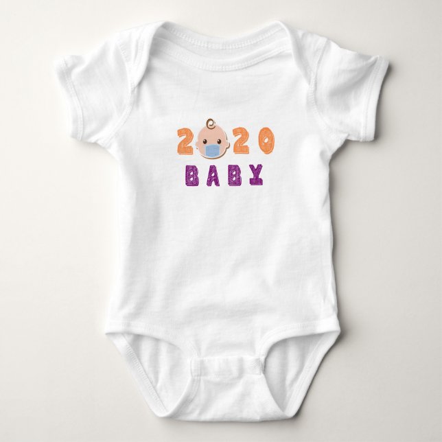 Body Para Bebê Roupa de Bebê 2020 - Adicione o Nome Roupa de Bebê (Frente)