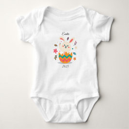 Body Para Bebê Roupa de Bebê Coelhinha Personalizada para Páscoa