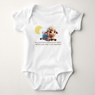 Body Para Bebê Roupa de bebê com impressão de carneiro fofo