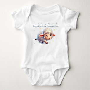 Body Para Bebê Roupa de bebê com impressão de carneiro fofo