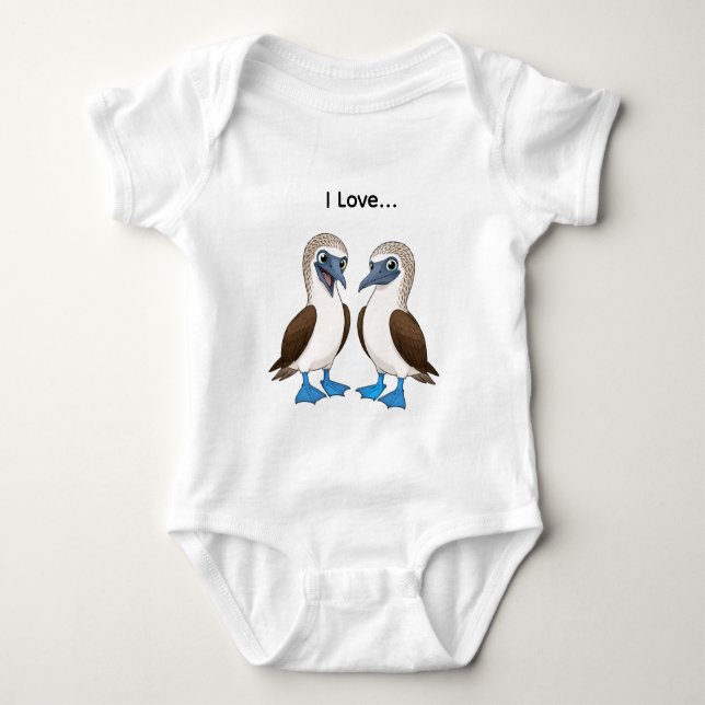 Body Para Bebê Roupa de bebê com pássaros de desenho animado (Frente)
