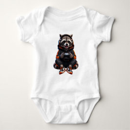 Body Para Bebê Roupa de Bebê de Guaxinim de Academia Fofa – Peque