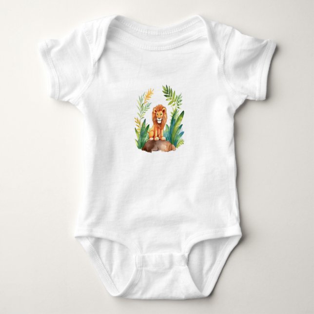Body Para Bebê Roupa de bebê - design de leão (Frente)
