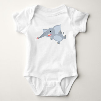 Body Para Bebê Roupa de Bebê Elefante de Cartoon Flutuante