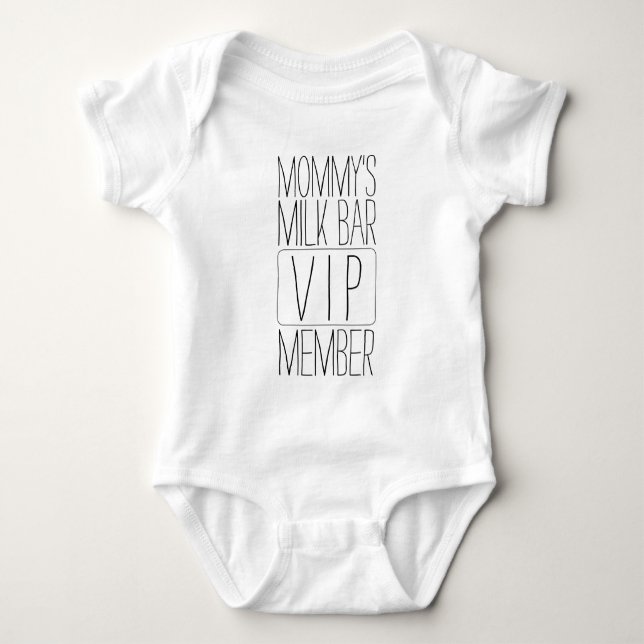 Body Para Bebê Roupa de bebê Jersey Bodysuit membro VIP da Mommy' (Frente)