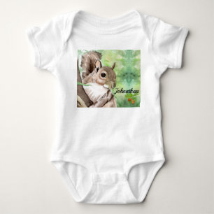 Body Para Bebê Roupa de bebê neutra em relação ao sexo Esquilo