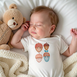 Body Para Bebê Roupa de Bebê Outono Fofa | Bodysuit de Berçário F
