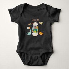 Body Para Bebê Roupa de Bebê para Aniversário de Dinossauro - Nom