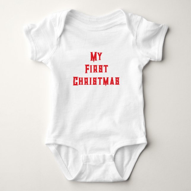 Body Para Bebê Roupa de bebê para natal (Frente)