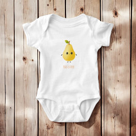 Body Para Bebê Roupa de Bebê Personalizada com Nome de Pera Fofo 