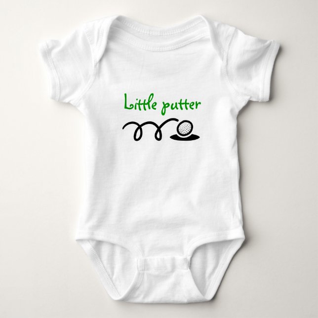 Body Para Bebê Roupa de bebê tema golfe | Design personalizável (Frente)