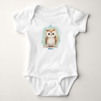 Body Para Bebê Roupa de cama com uma pequena coruja, uma coruja,