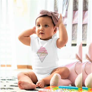 Body Para Bebê Roupa de cama - Sorvete irresistível de Adiela Ako