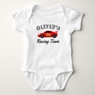 Body Para Bebê Roupa de carrinho de bebê do racecar personalizado