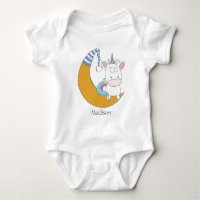 Roupa de criança de nome personalizado de Unicórn 