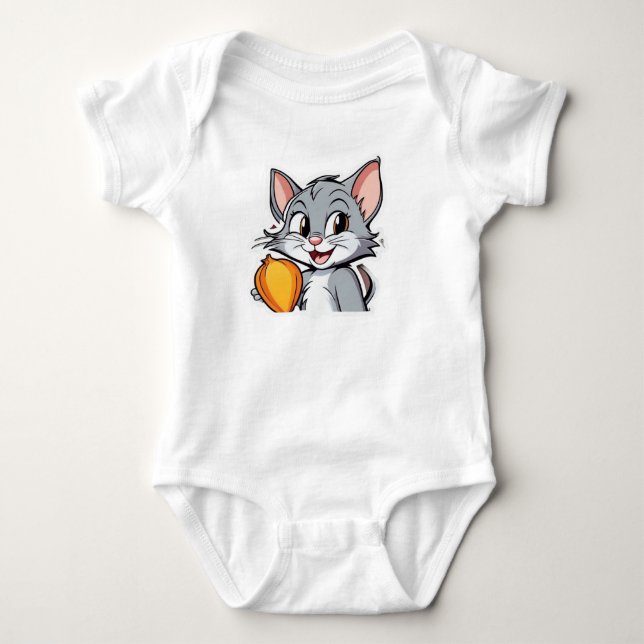Body Para Bebê Roupa de desenho animado de bebê (Frente)