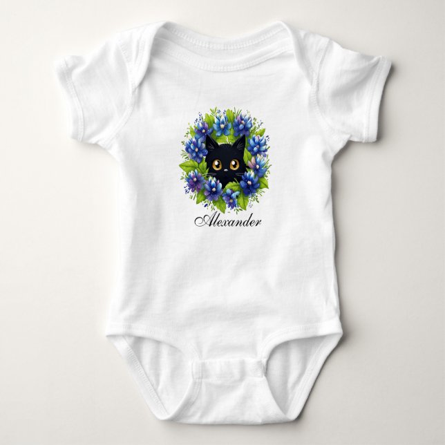 Body Para Bebê Roupa de gato-de-chata-chata-chata (Frente)