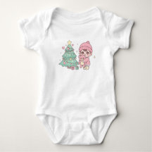 Roupa de Natal Kawaii Fofa Criança e Ursinho Bebê