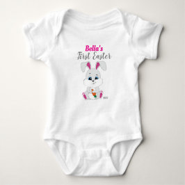 Body Para Bebê Roupa de páscoa com coelho bonito para bebê
