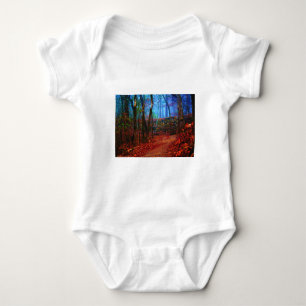 Body Para Bebê Roupa de pintura de petróleo em florestas de gelo