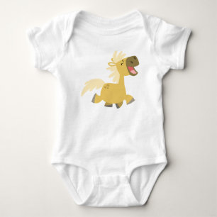 Body Para Bebê Roupa de riso do bebê do pônei dos desenhos