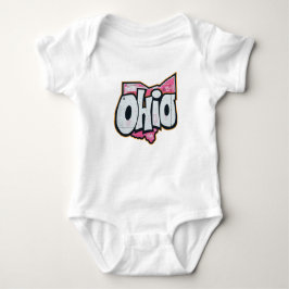 Body Para Bebê roupa de roupa de grafite do estado de Ohio