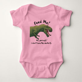 Body Para Bebê Roupa de uma peça para bebê T-Rex Dinosaur Feed Me